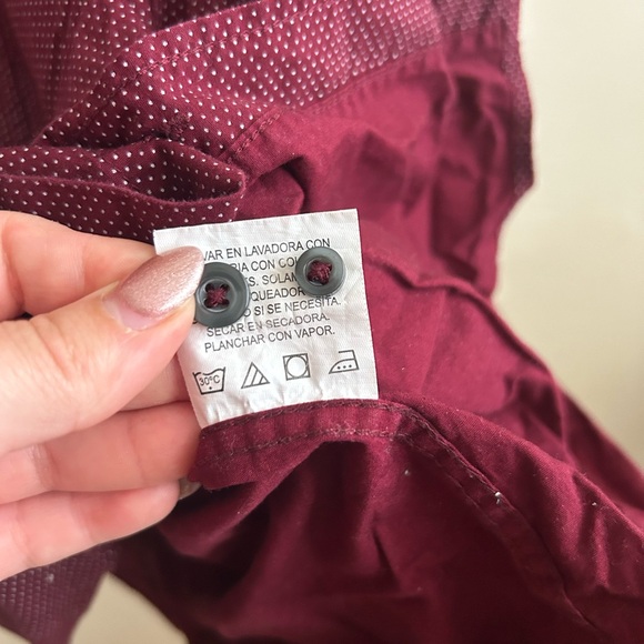 Beverly Hills Polo Club Men’s Red Dress Shirt 2XL - Picture 4 of 5